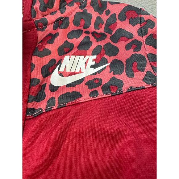 Nike jacket and pants track‎ outfit size 24 burgundy/red and black leopard print - Picture 4 of 8